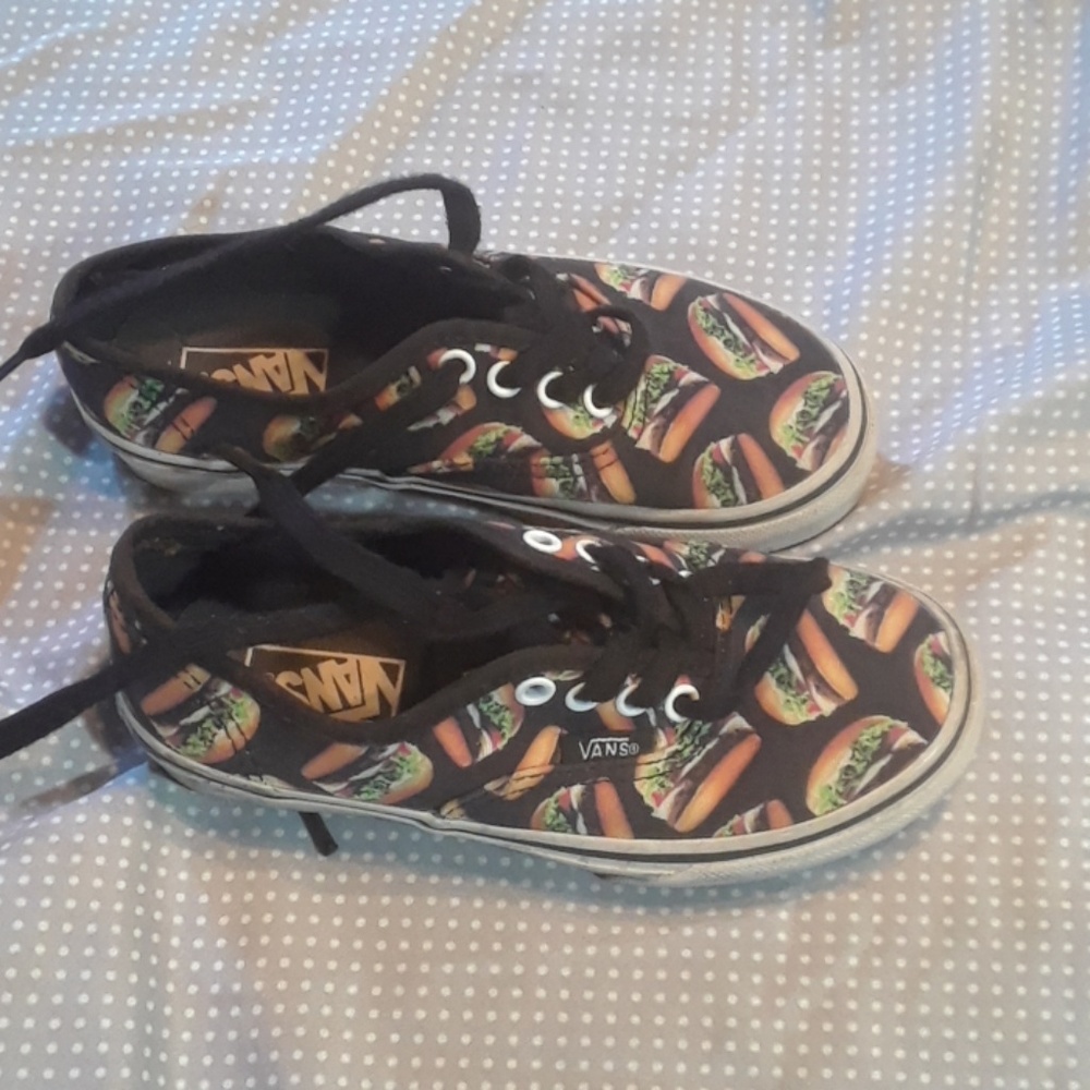 Vans burger shoes kids 13.5 gently used